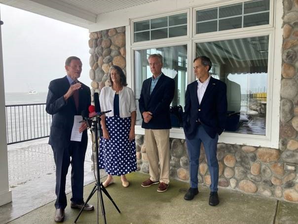 Blumenthal joined environmental advocates in Saybrook to urge the Department of Interior to permanently protect and preserve Plum Island as a national monument. 